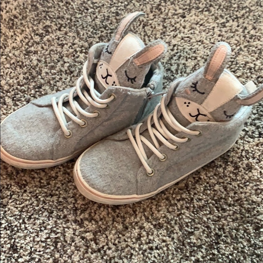 Grey bunny shoes